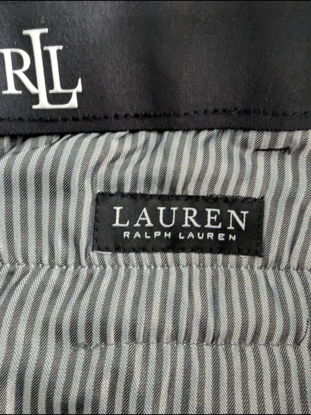 Lauren Ralph Lauren Black Dress Pants 36x27.5 Slim Stretch Classic Trousers - Picture 3 of 6